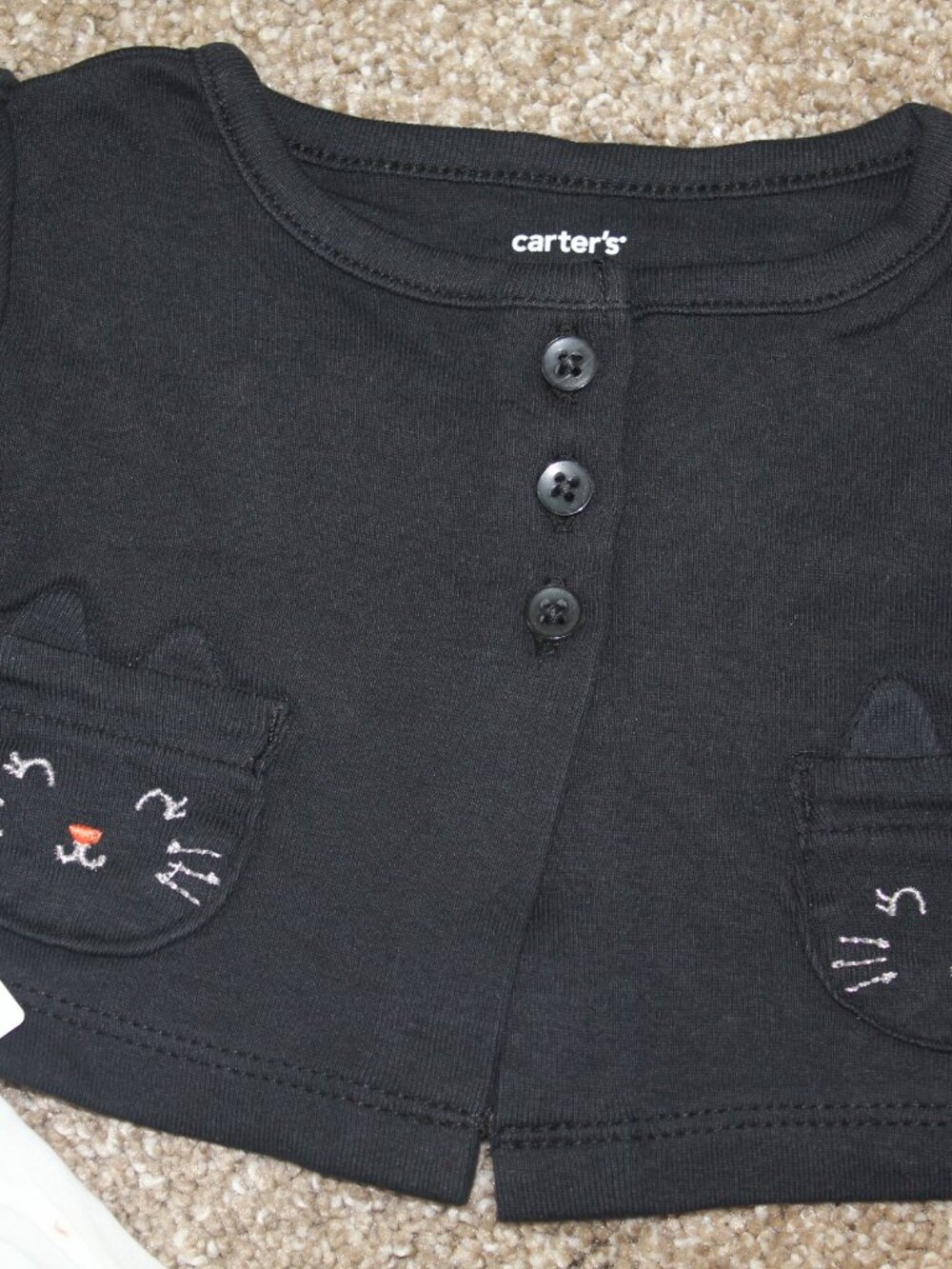 Carters Halloween Trick or Treat Dress Cardigan Set NB Newborn 3M Baby Girls NWT - Picture 3 of 5